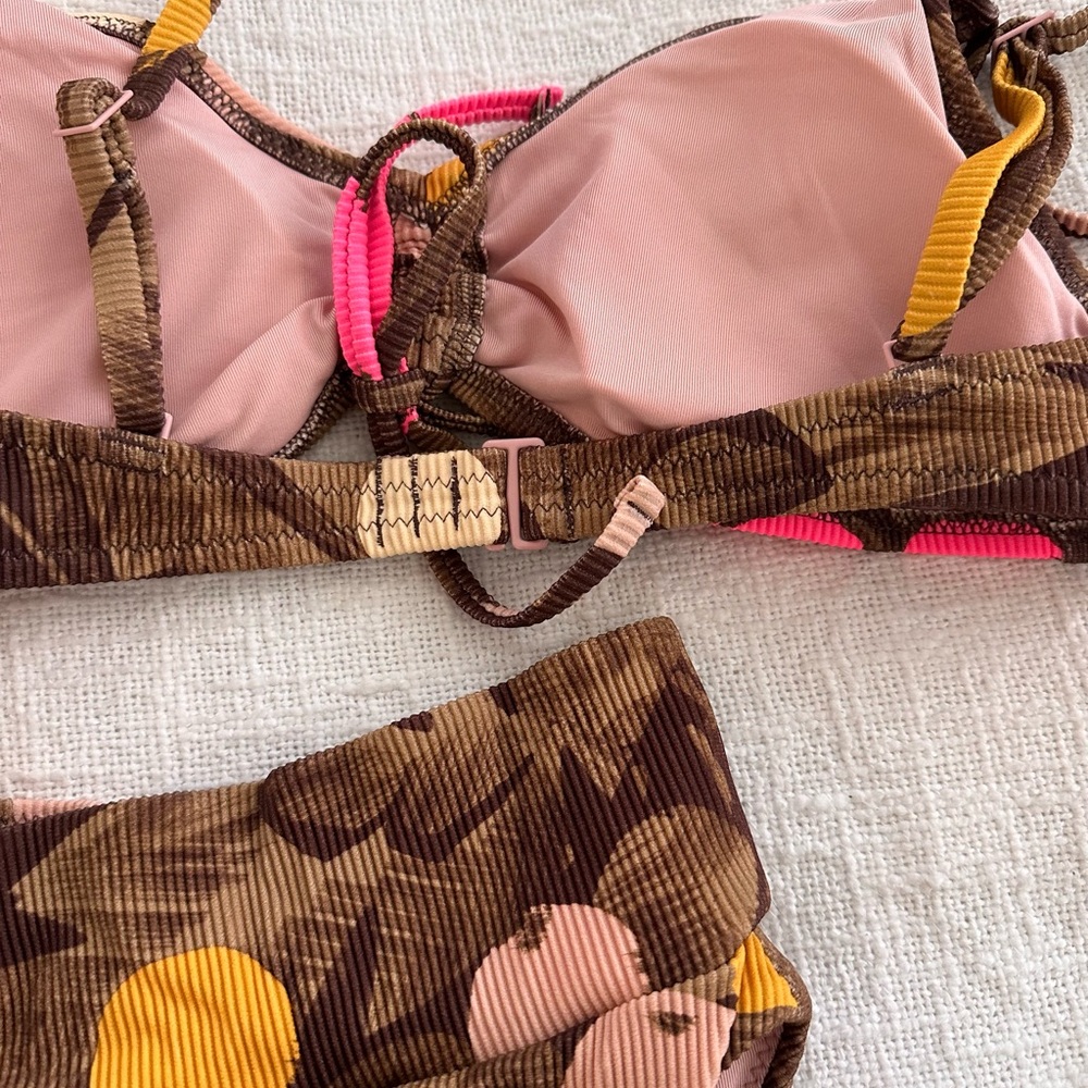 Aerie Brown Floral Bikini Set - Picture 3 of 3